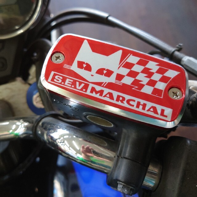 ■純正マスターシリンダーCNCアルミキャップ【ホンダ汎用】MARACHAL赤 自動車/バイクのバイク(パーツ)の商品写真