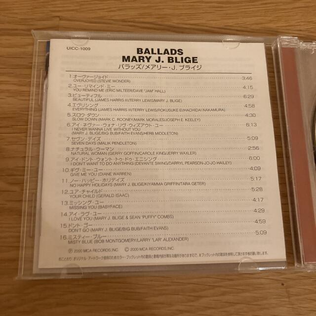 メアリー・J.ブライジCD 「バラッズ」 エンタメ/ホビーのCD(ポップス/ロック(洋楽))の商品写真