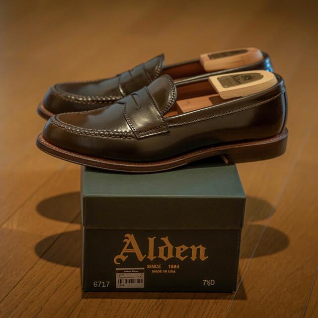 新品未使用ALDEN 6717 cigar ローファー 7.5D LHS シガー