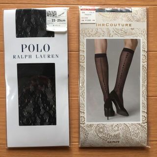 ポロラルフローレン(POLO RALPH LAUREN)の★新品未使用★レースハイソックス★2足★ラルフローレン &GUNZE(ソックス)