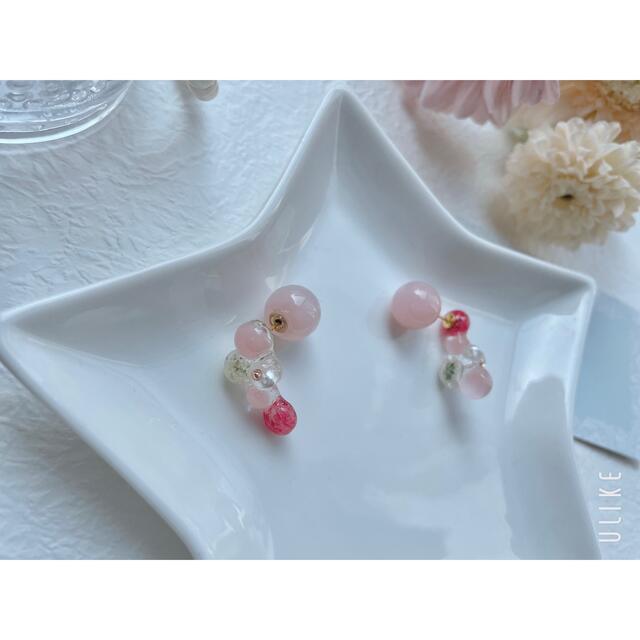 ♡かすみ草とパールの春ピアス♡