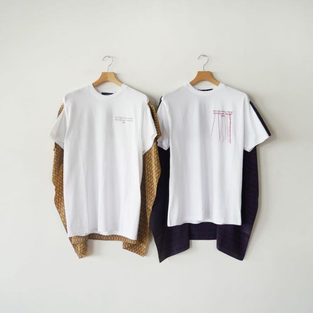 最新発見 新品　rokh - (ROKU) 6 ロク　カットソー　S ホワイト　ブラック　Tシャツ　スカーフ M Tシャツ(半袖+袖なし)
