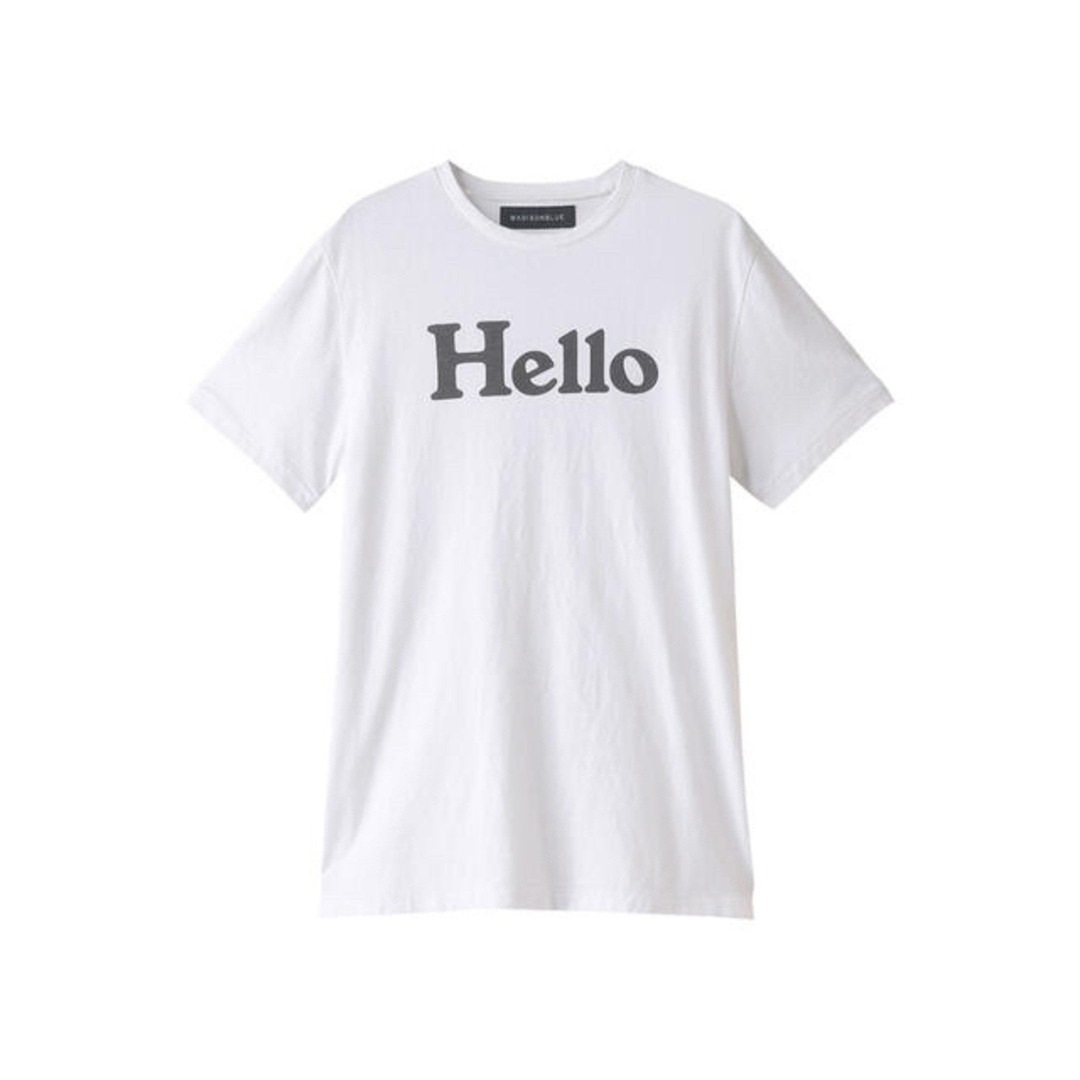 美品　マディソンブルー  Hello ハロー　ロゴ　Tシャツ　白　ホワイト　01