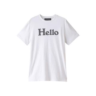 マディソンブルー(MADISONBLUE)の美品　マディソンブルー  Hello ハロー　ロゴ　Tシャツ　白　ホワイト　01(Tシャツ(半袖/袖なし))