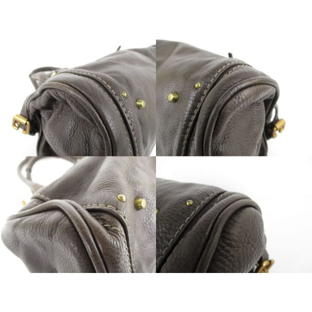 クロエ ロゴ レザー ショルダー ハンド バッグ 南京錠 鍵付き イタリア製