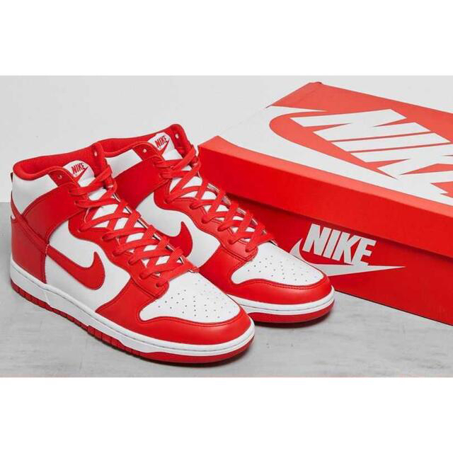 NIKE(ナイキ)のnike dunk high championship white red メンズの靴/シューズ(スニーカー)の商品写真