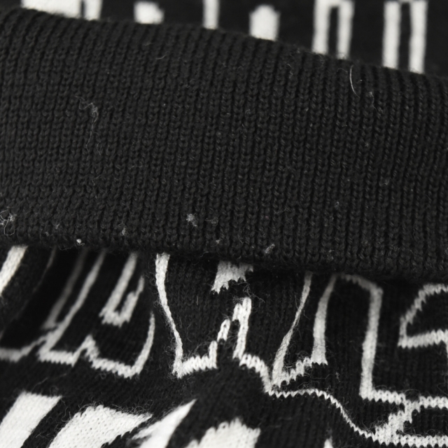 HERON PRESTON ヘロンプレストン ロゴプリントタートルネックニットセーター ブラック HMHF001F20KNI002