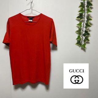 Gucci - GUCCI グッチ カットソー Tシャツ オレンジ レッド ロゴ 限定