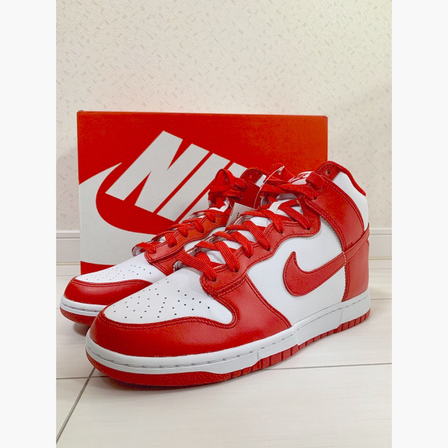 NIKE DUNK HIGH  "Championship White Red"