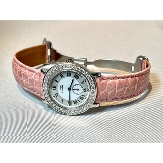 カルティエ(Cartier)の【華やかな腕元】美品カルティエ ロンド 腕時計ダイヤベゼルレディース　ピンク、黒(腕時計)