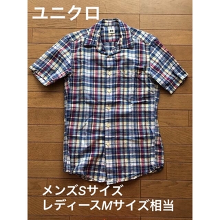 ユニクロ(UNIQLO)の★ユニクロ　コットンリネン　チェックシャツ　半袖(シャツ)
