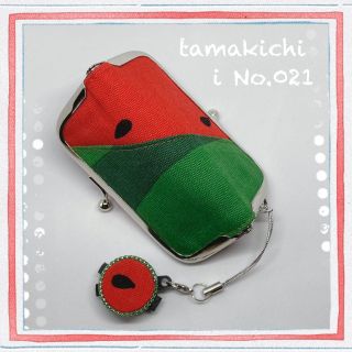 【ハンドメイド】iNo.021 スイカ柄♡印鑑ケース(はんこ)