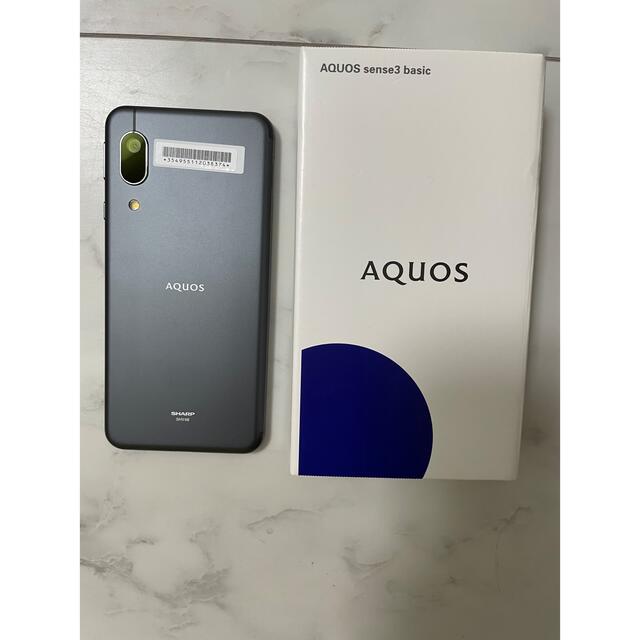 AQUOS(アクオス)のAQUOS sense3 basic SHV48 ブラック スマホ/家電/カメラのスマートフォン/携帯電話(スマートフォン本体)の商品写真