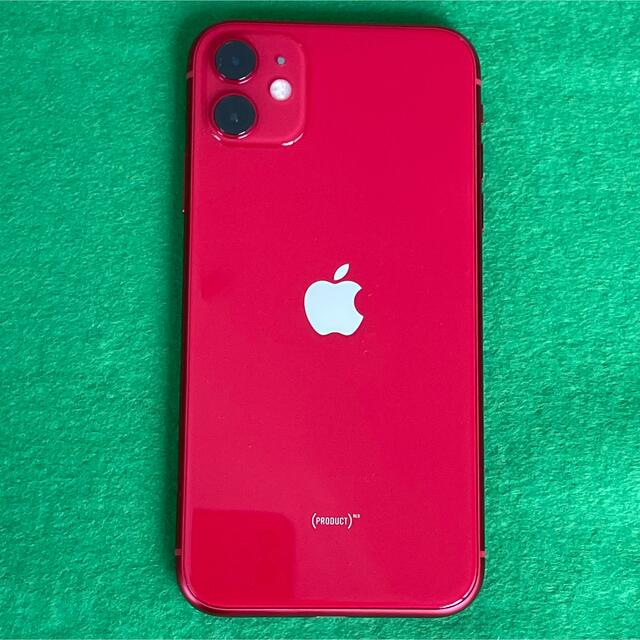Apple - SIMロック解除済 iPhone11 64GB Red ケース・ガラスフィルム付