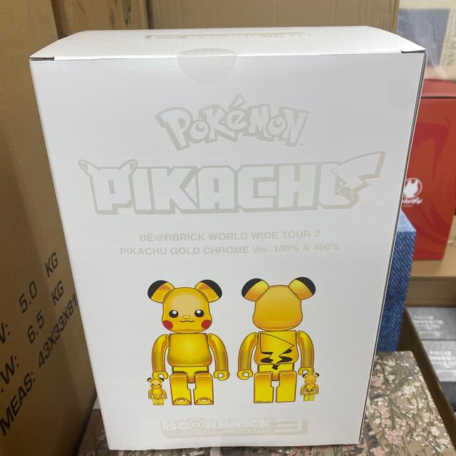 BE@RBRICK ピカチュウ GOLD CHROME Ver 100%400% - おもちゃ