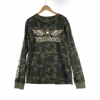 バンソン(VANSON)の〇〇VANSON バンソン メンズ カットソー 迷彩 サイズL グリーン(Tシャツ/カットソー(七分/長袖))