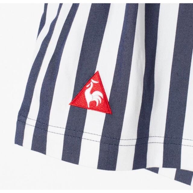 le coq sportif(ルコックスポルティフ)のルコック  スポルティフ　キュロット　スカート　先染め　ストライプ スポーツ/アウトドアのゴルフ(ウエア)の商品写真