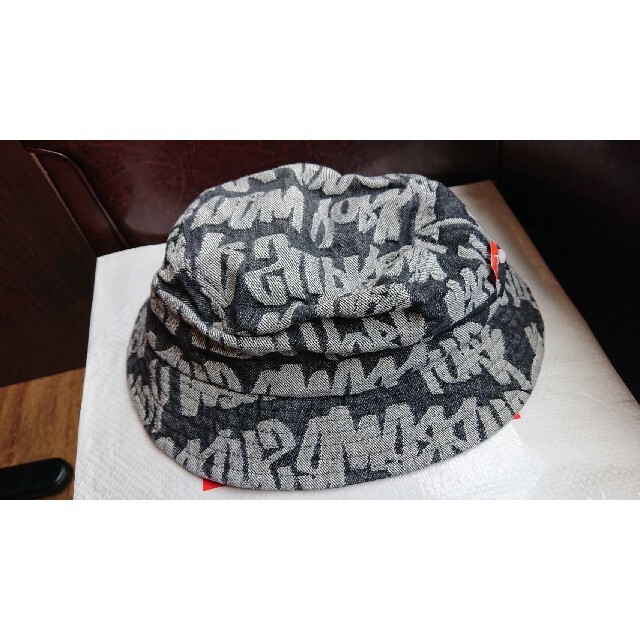 黒 Supreme Fat Tip Jacquard Denim Crusher