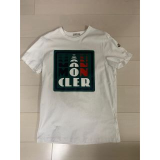 モンクレール(MONCLER)の美品　モンクレール  tシャツ サイズS  ホワイト(Tシャツ/カットソー(半袖/袖なし))