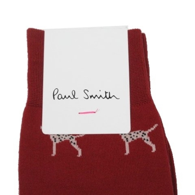 Paul Smith(ポールスミス)のポールスミス PAUL SMITH 靴下 ソックス ダルメシアン 犬柄 赤 メンズのレッグウェア(ソックス)の商品写真