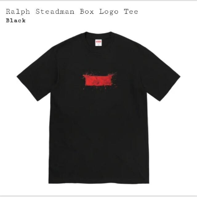 Tシャツ/カットソー(半袖/袖なし)supreme Ralph Steadman Box Logo Tee 黒M