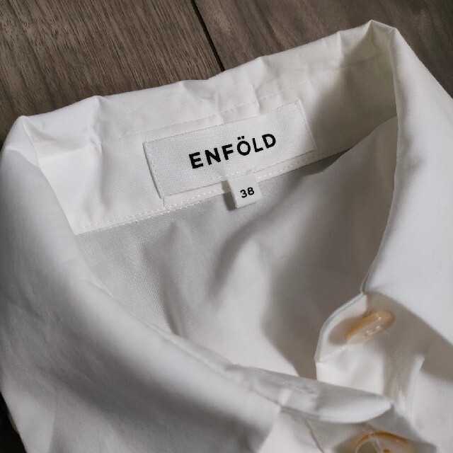 ENFOLD エンフォルド ワイドスリーブシャツ ブラウス ホワイト サイズ