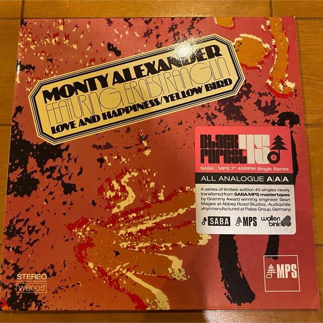 MONTY ALEXANDER Love and Happiness 7インチ