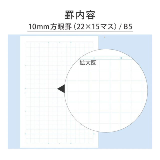 コクヨ(コクヨ)のコクヨ ノート キャンパスノート 用途別 B5 10mm方眼罫 5冊 インテリア/住まい/日用品の文房具(ノート/メモ帳/ふせん)の商品写真