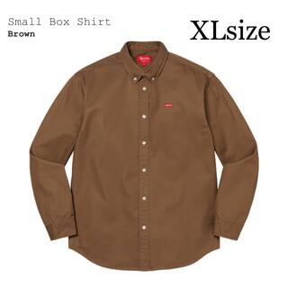 supreme small box logo shirt brown XL(シャツ)