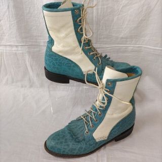 80s Justin Lace−Up Boots（Ladys）(ブーツ)