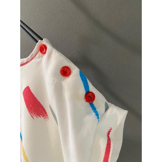 古着 ビンテージ 70s USA ワンピース ホワイト クレヨン ドレス 美品 古着 ビンテージ 70s USA ワンピース ホワイト クレヨン ドレス 美品