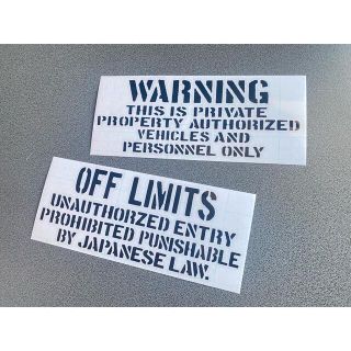 送料無料♪ 02 warning OFF ステッカー 大サイズセット 黒色(車外アクセサリ)