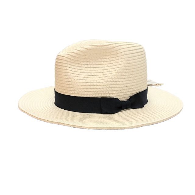 connect(コネクト)の新品　オフホワイト　56.5～58.5cm　ペーパーフェドラハット　中折れ帽子 メンズの帽子(ハット)の商品写真