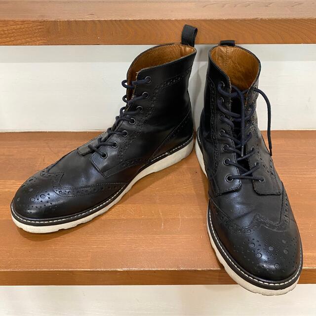 ALDO(アルド)の【4/19お値下げ】ALDO メンズレザーブラックブーツ メンズの靴/シューズ(ブーツ)の商品写真