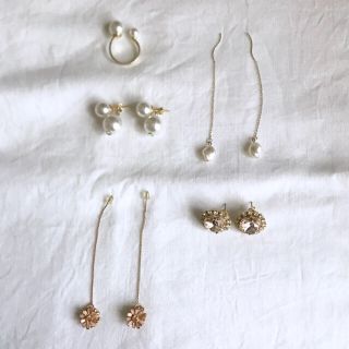 シップス(SHIPS)の◆ パールピアス シップスフラワーピアス パールリング 4点セット ◆(ピアス)