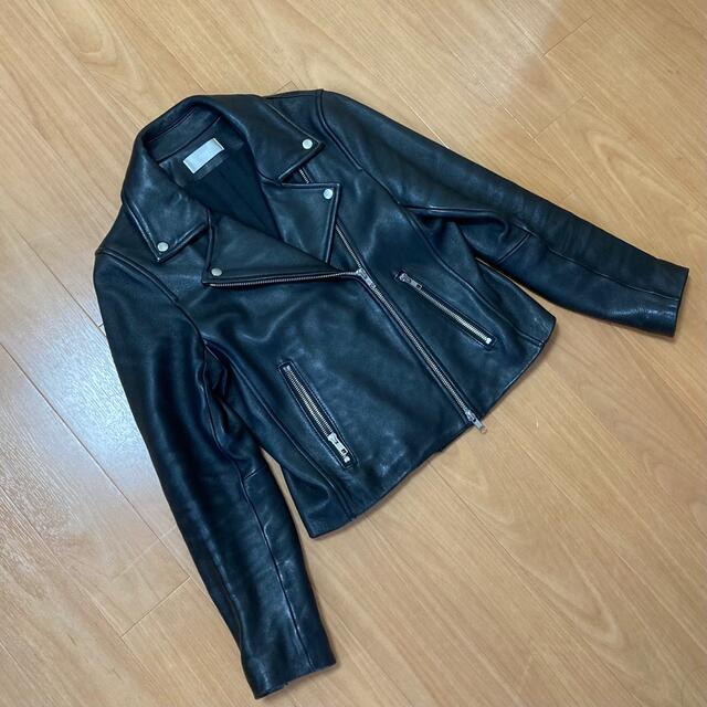 を安く販売 HARE レザージャケット 羊革 ブラック レディース