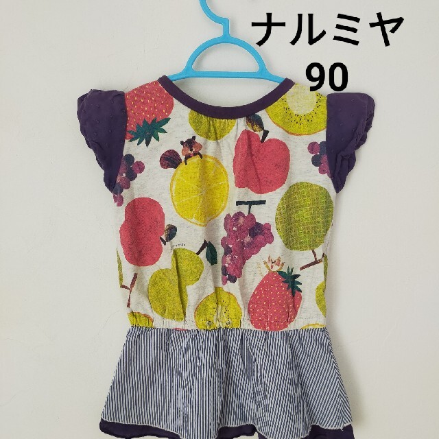 kladskap(クレードスコープ)のkladskap 90 フルーツ柄のチュニックワンピース キッズ/ベビー/マタニティのキッズ服女の子用(90cm~)(ワンピース)の商品写真