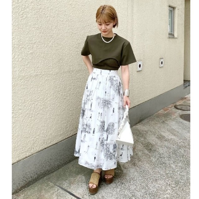 AMERI☆MEDI MALAGA PLENTIFUL FLARED SKIRT セットアップ www.gold