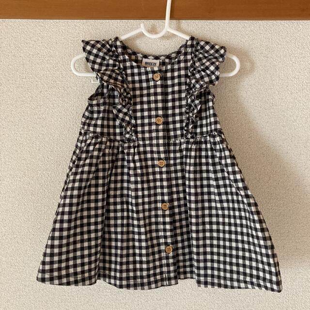 BREEZE(ブリーズ)のBREEZE ブリーズ90㎝　ギンガムチェックワンピース キッズ/ベビー/マタニティのキッズ服女の子用(90cm~)(ワンピース)の商品写真