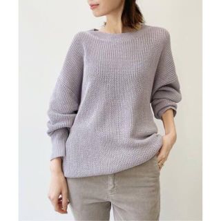 アパルトモンドゥーズィエムクラス(L'Appartement DEUXIEME CLASSE)のアパルトモン LINEN BOYS KNIT パープル(ニット/セーター)