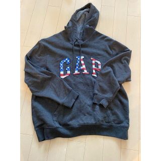 ギャップ(GAP)の【美品】GAPロゴパーカー　裏起毛(パーカー)