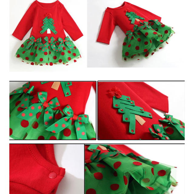 GYMBOREE(ジンボリー)のクリスマス   もみの木ワンピース キッズ/ベビー/マタニティのキッズ服女の子用(90cm~)(Tシャツ/カットソー)の商品写真