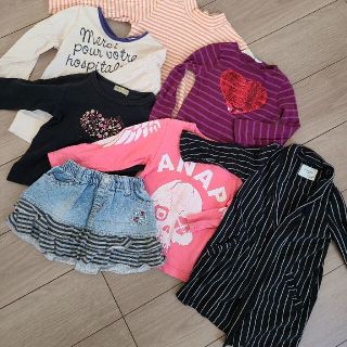 ベベ(BeBe)の90 100 女の子 まとめ売り ANAP bebe ベベ H&M 春夏 ロンT(Tシャツ/カットソー)