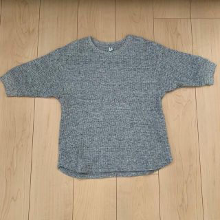 ユニクロ(UNIQLO)のユニクロ ワッフルクルーネックT五分丈　140cm(Tシャツ/カットソー)