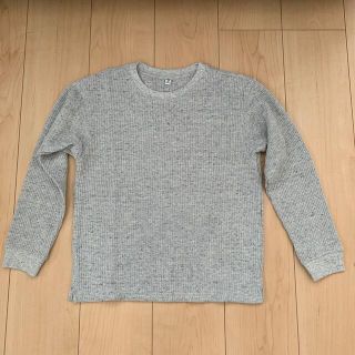 ユニクロ(UNIQLO)のユニクロ　ワッフルクルーネックT 140cm(Tシャツ/カットソー)