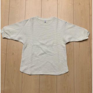 ユニクロ(UNIQLO)のユニクロ　ワッフルクルーネックT五分丈　140cm (Tシャツ/カットソー)