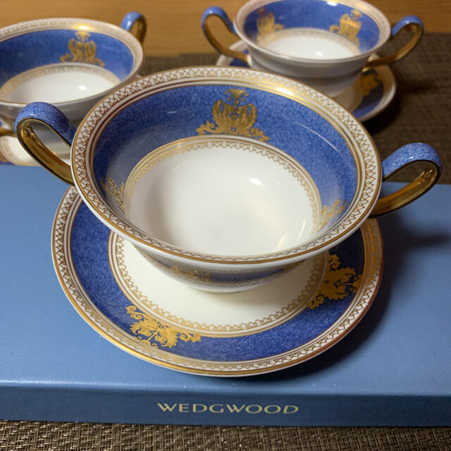 お手軽価格で贈りやすい WEDGWOOD コロンビア パウダーブルー スープ