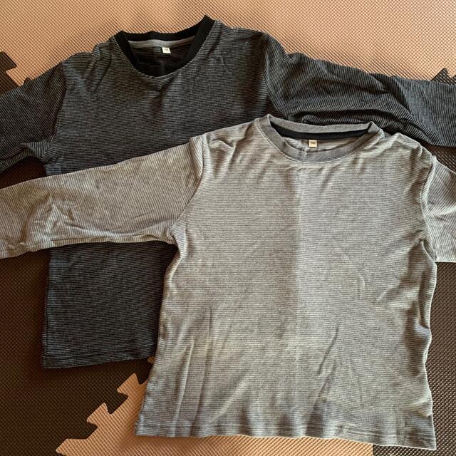 AEON(イオン)の ボーダー 長袖 Tシャツ 2枚セット キッズ/ベビー/マタニティのキッズ服男の子用(90cm~)(Tシャツ/カットソー)の商品写真
