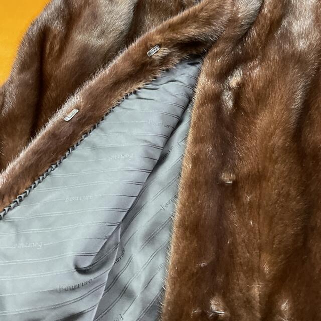 三越(ミツコシ)のミンク　リアルファーコート　昭和レトロ レディースのジャケット/アウター(毛皮/ファーコート)の商品写真