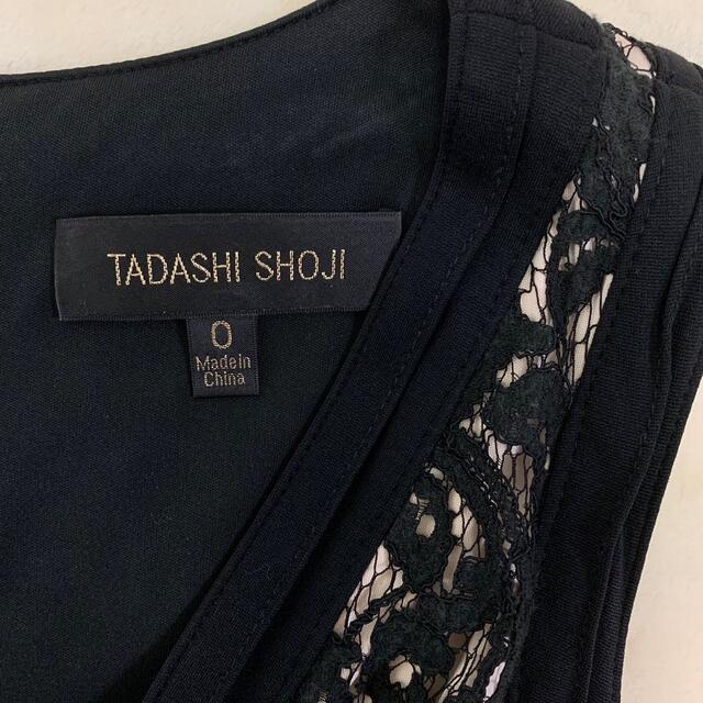 TADASHI SHOJI(タダシショウジ)のタダシショージ　TADASHI SHOJI レースフレアワンピース　ドレス黒 レディースのワンピース(ひざ丈ワンピース)の商品写真